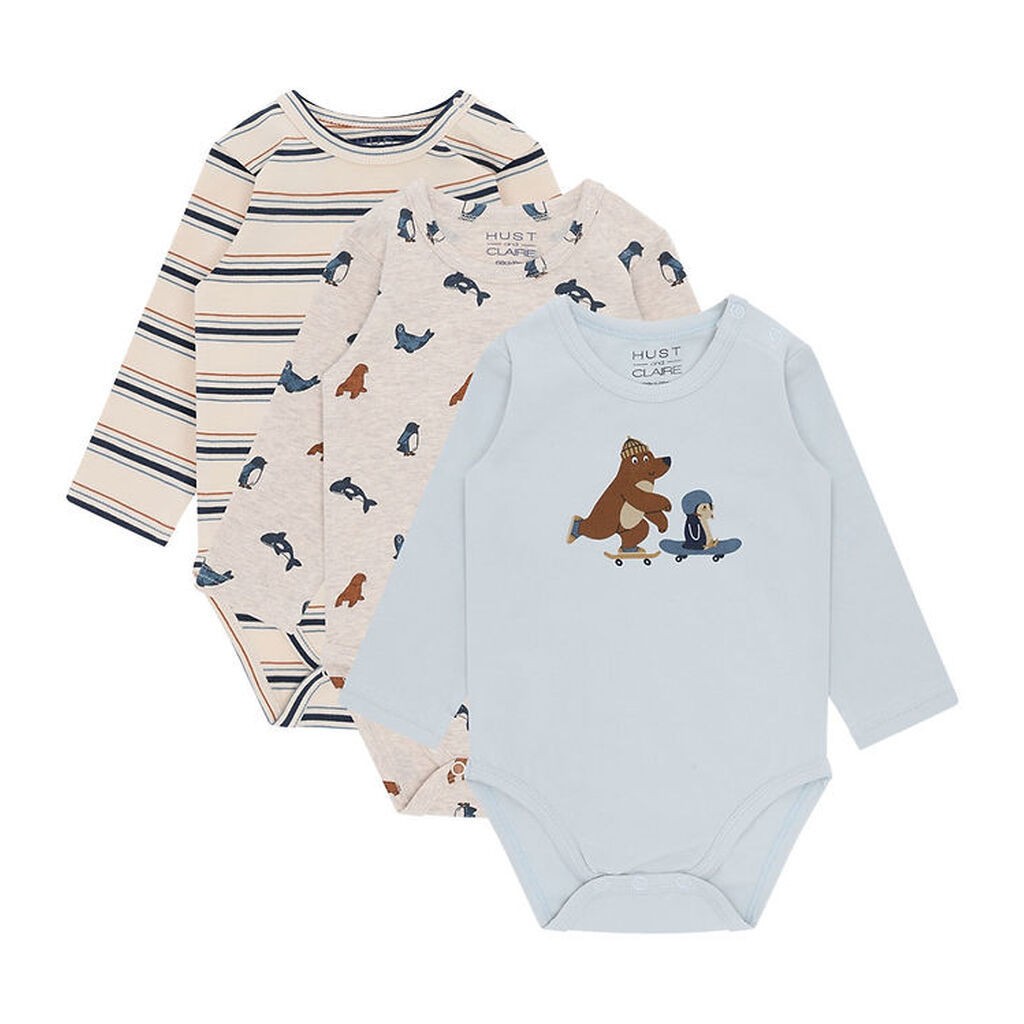 Hust and Claire Bodyer l/æ - 3-pak - HCBertram - Light Blue Skat