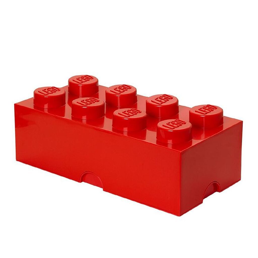 LEGOÂ® Storage Opbevaringsboks - 8 Knopper - 50x25x18 - Rød