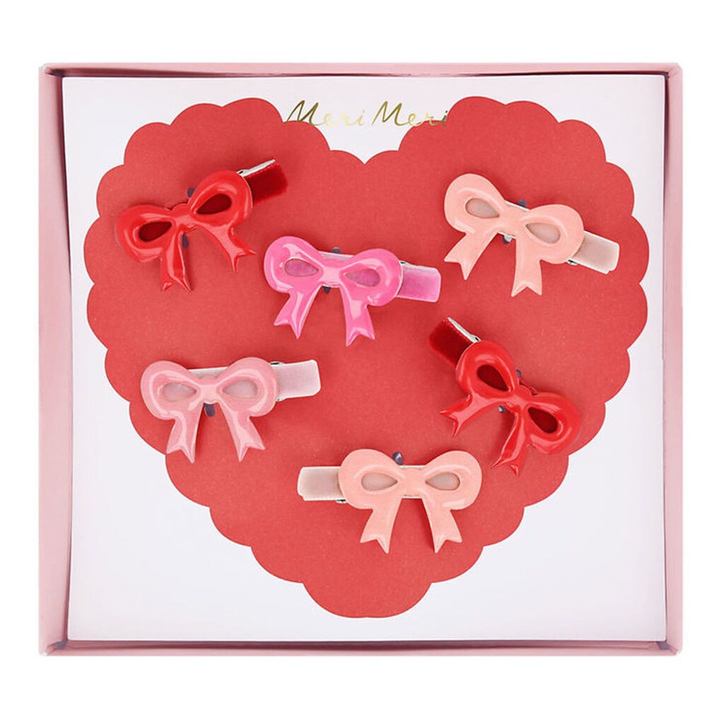 Meri Meri Hårspænder - 6-pak - Emalje - Sløjfer - 4 cm - Clips