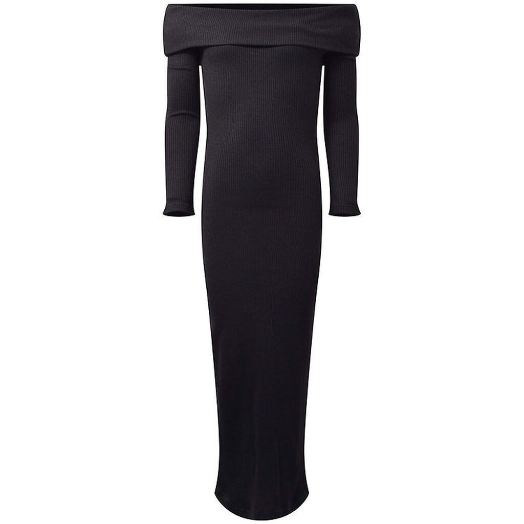 Hound Kjole - Off Shoulder - Strik - Sort