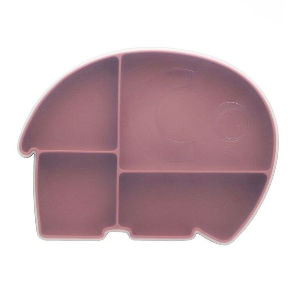 Sebra Tallerken m. Låg - Silikone - Fanto - Vintage Rose