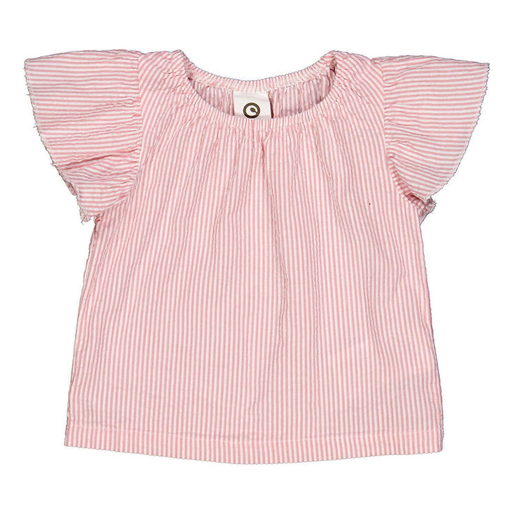 Müsli Top - Seersucker - Frill - Balsam Cream/Bubblegum