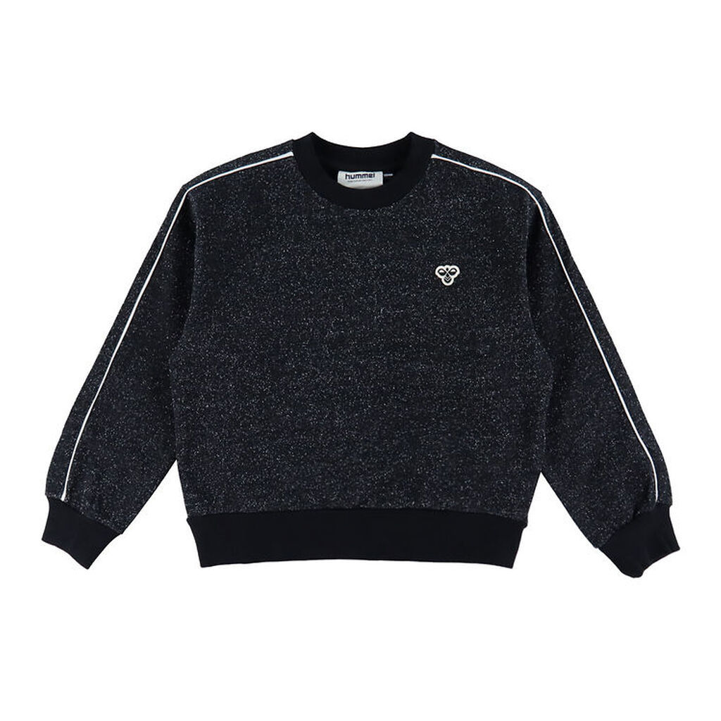 Hummel Sweatshirt - hmlJR Loose - Sort m. Glimmer