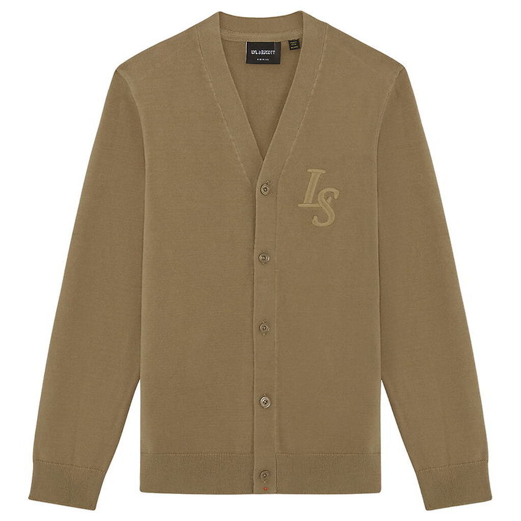 Lyle & Scott Cardigan - Strik - Monogram - Tigers Eye