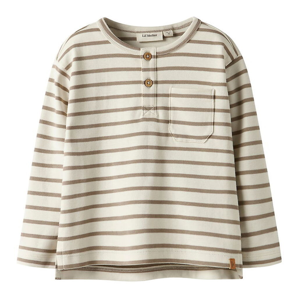 Lil' Atelier Bluse - NmmLimia - Turtledove/ Sephia Tint