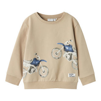 Name It Sweatshirt - NmmTeodor - Pure Cashmere m. Motorcykel Pri