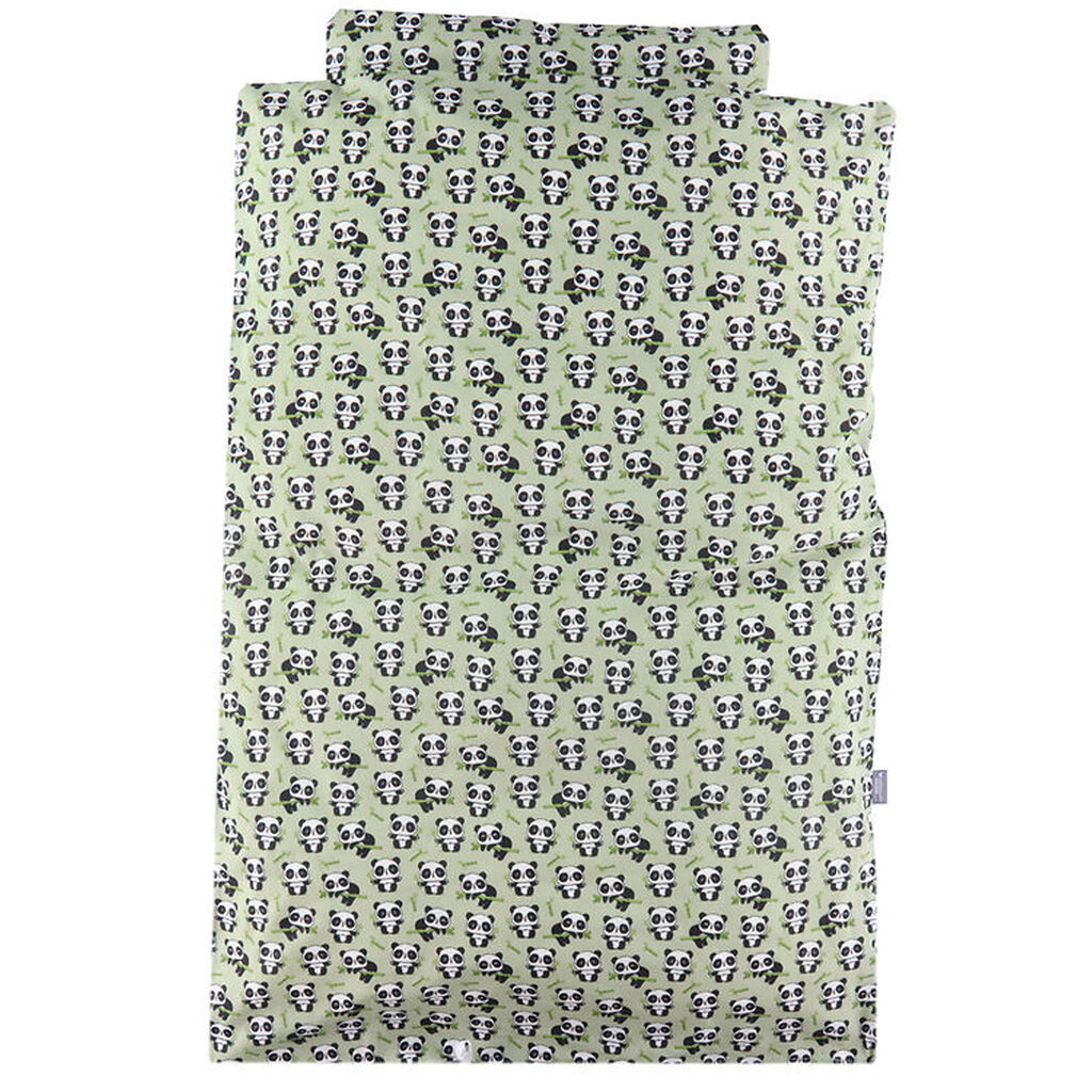 Nørgaard Madsens Sengetøj - Junior - Grøn m. Pandaer