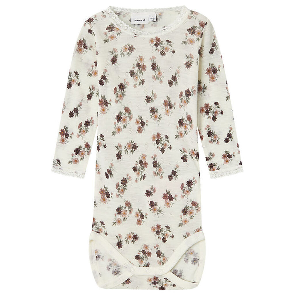 Name It Body l/æ - Uld - Noos - NbfWang - Snow White m. Hulmønst