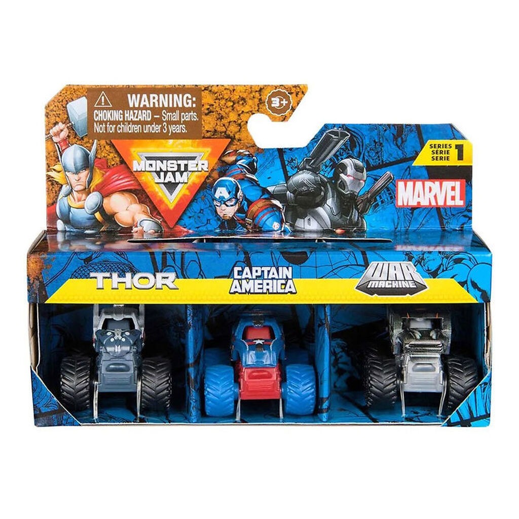 Monster Jam - 1:87 - Mini - Marvel - 3-pak