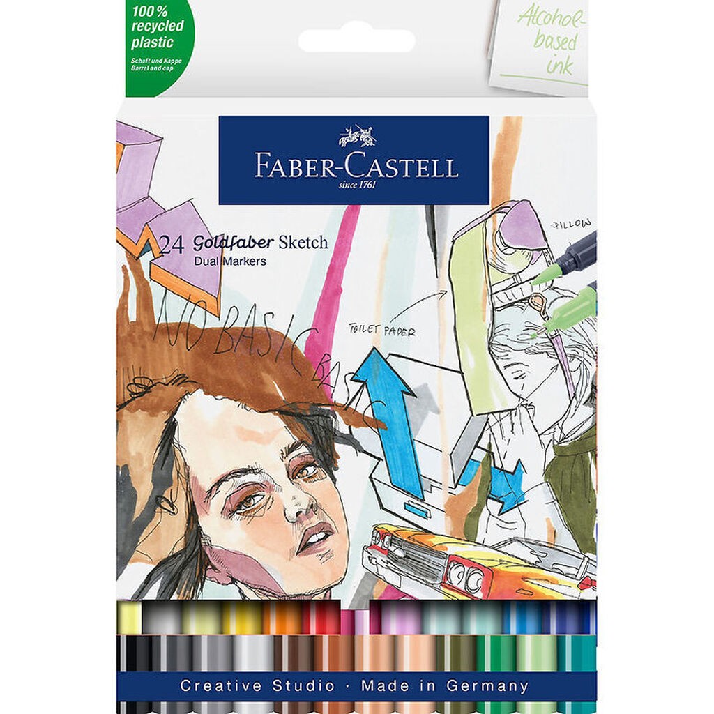 Faber-Castell Tuscher - 24 Stk. - Goldfaber Sketch