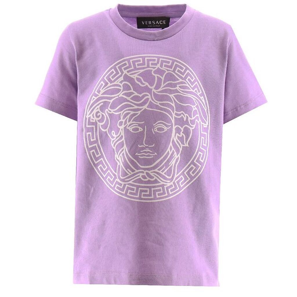 Versace T-shirt - Lilla/Hvid m. Print
