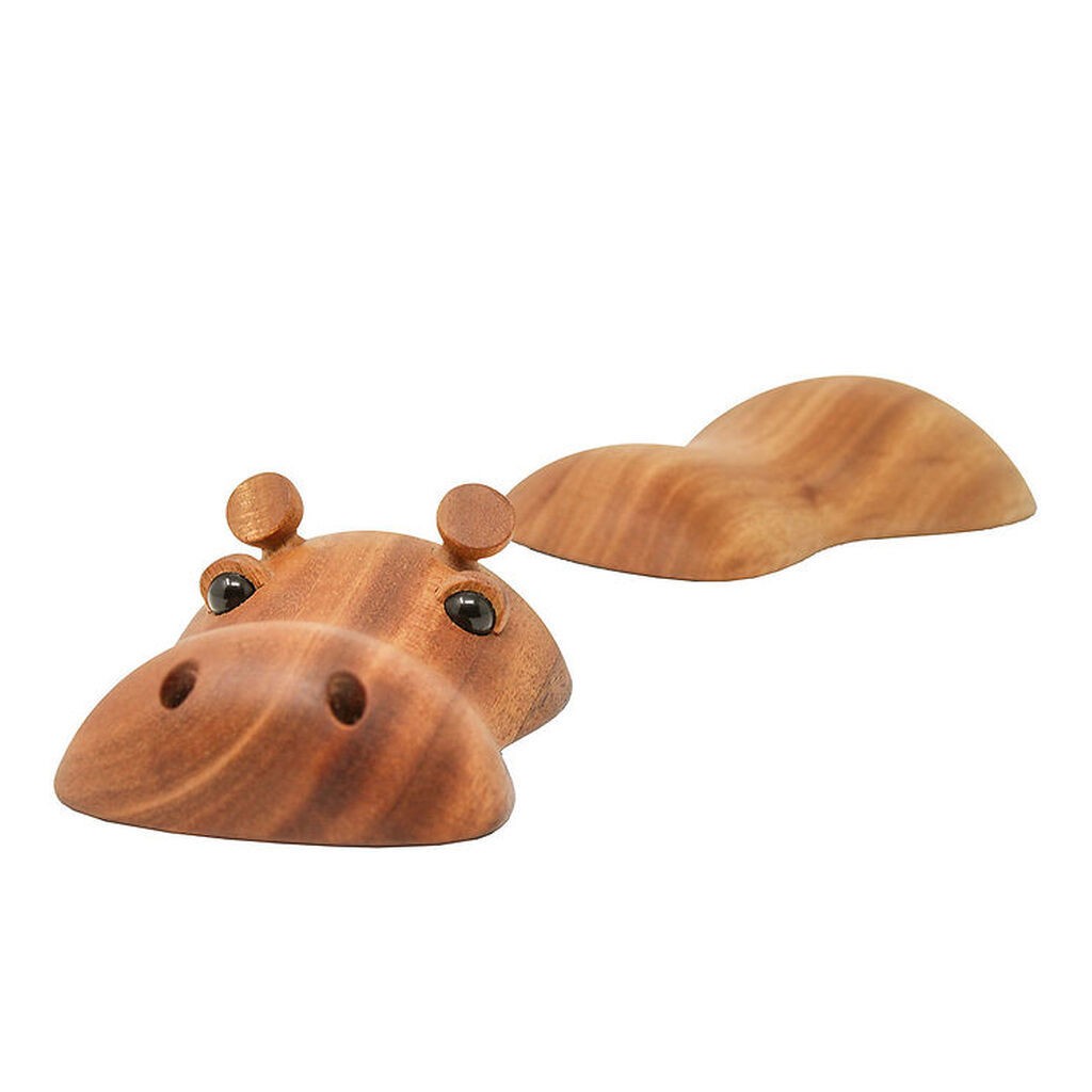 FableWood Flodhest - Rosa - 4 cm - Natur