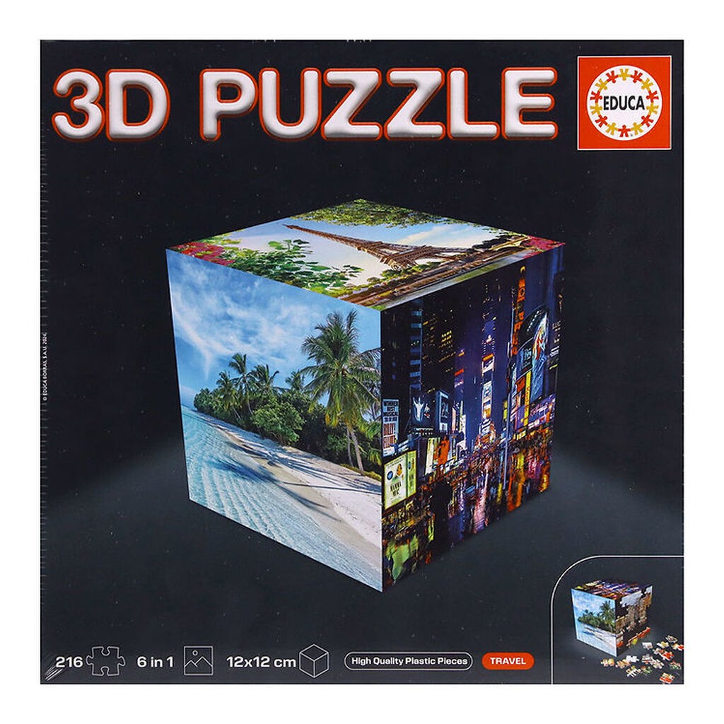 Educa 3D Puslespil - 216 Brikker - Cube Travel