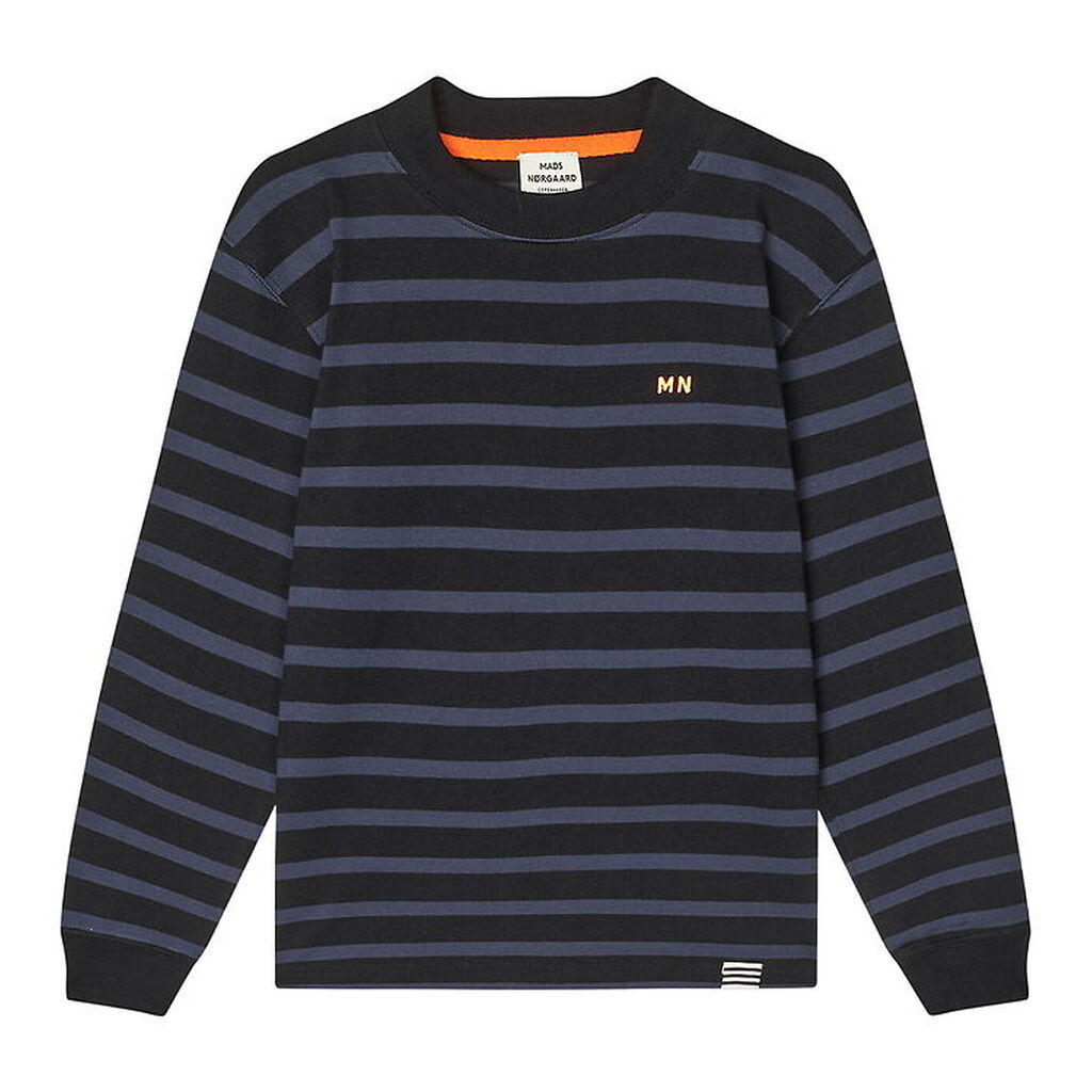 Mads Nørgaard Bluse - Stripe Carlito - Parisian Night/Sort