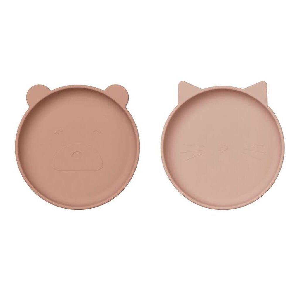 Liewood Tallerkener - Silikone - 2-pak - Olivia - Rose Mix