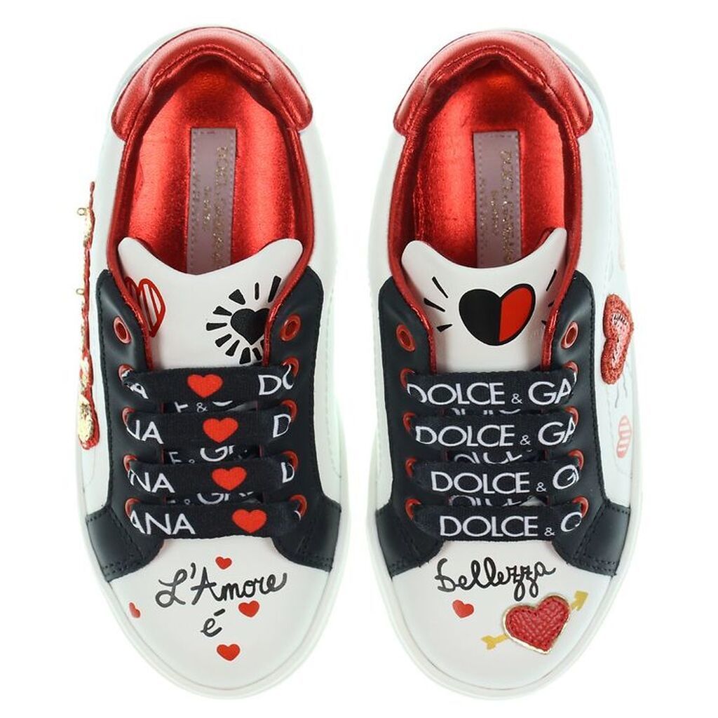 Dolce & Gabbana Sko - Dolls Special - Hvid m. Print