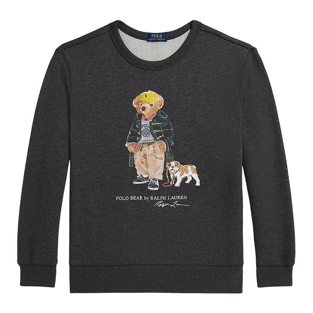 Polo Ralph Lauren Sweatshirt - Gråmeleret m. Bamse