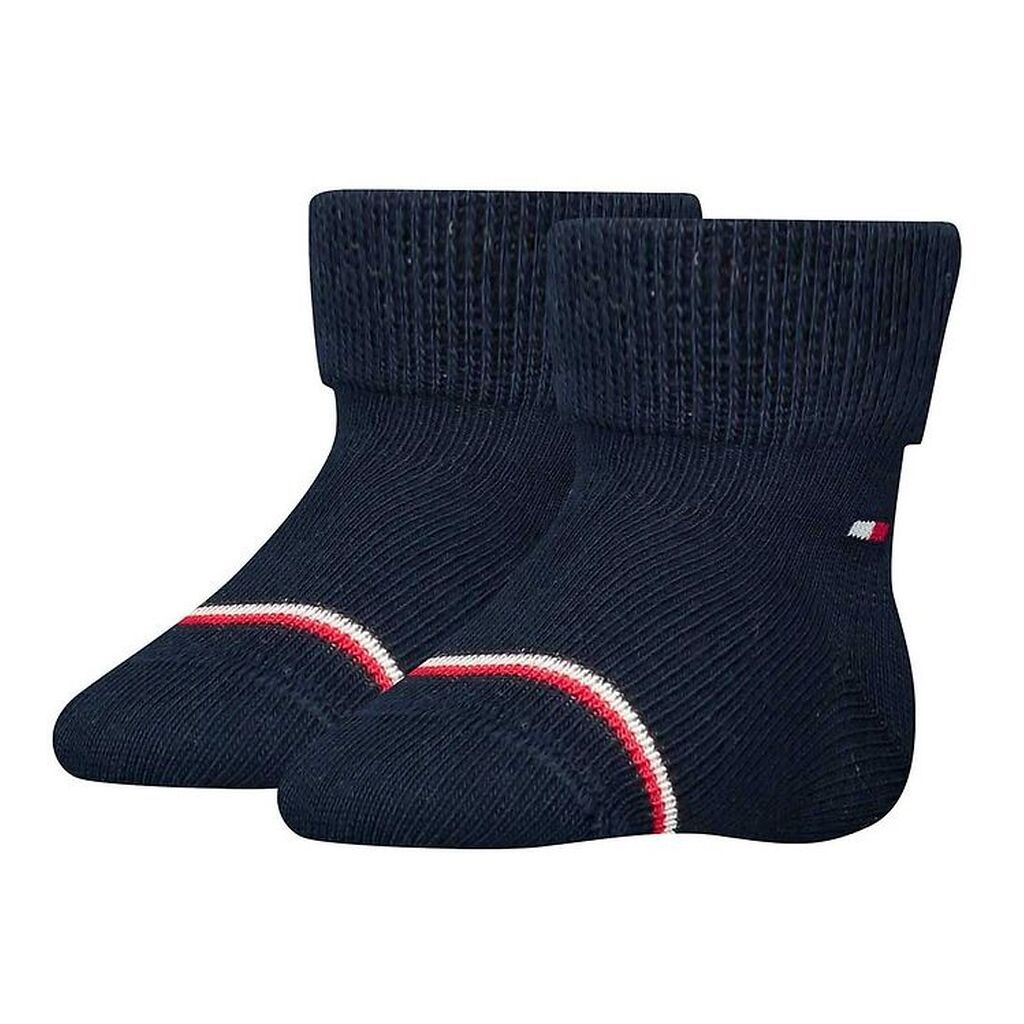 Tommy Hilfiger Strømper - 2-pak - Navy m. Logo