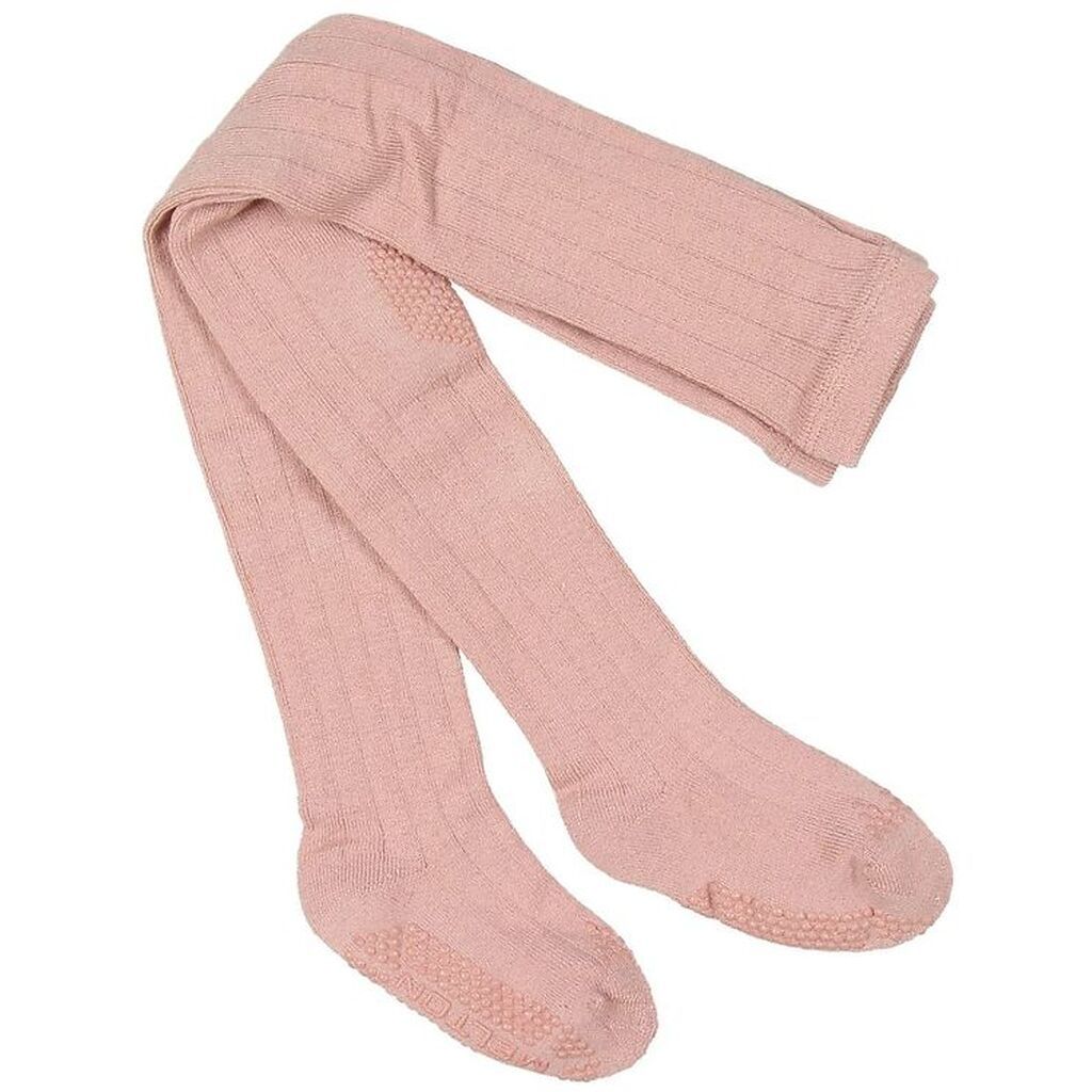 Melton Strømpebukser - ABS - Bambus/Uld - Rosa