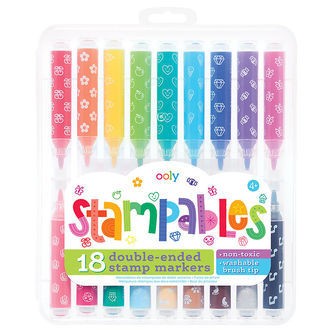 Ooly Dobbeltsidede Tuscher - 18 stk - Stampables
