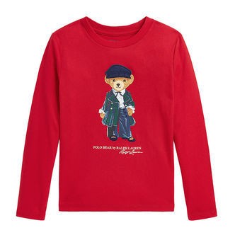 Polo Ralph Lauren Bluse - Rød m. Bamse