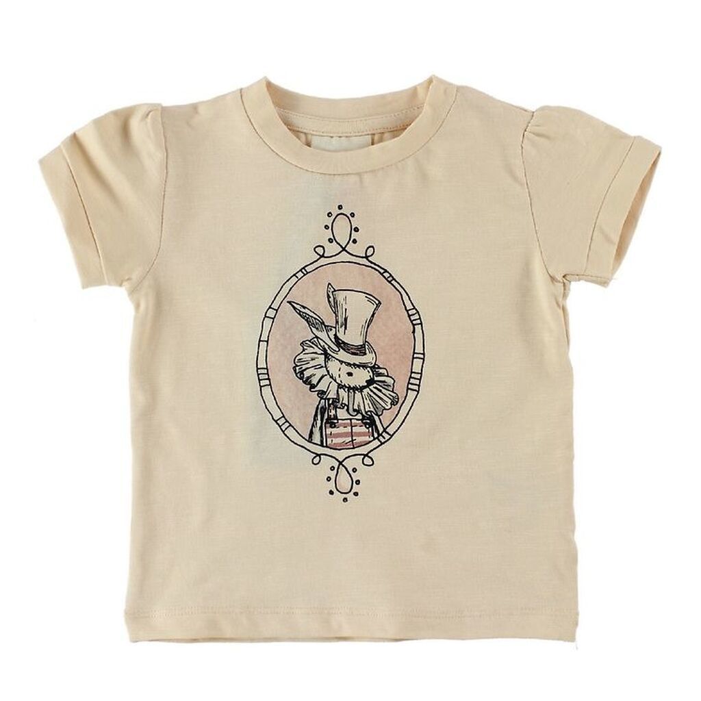 En Fant T-Shirt - Lys Fersken m. Kanin