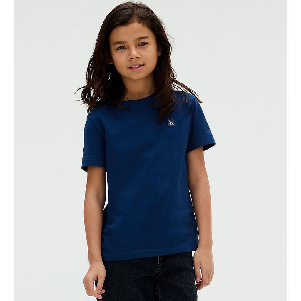 Calvin Klein T-shirt - Mono Mini Badge - Blue Jean