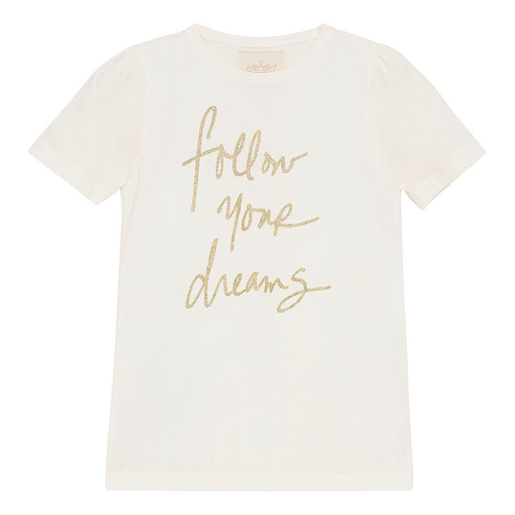 Creamie T-shirt - Cloud m. Glimmerprint