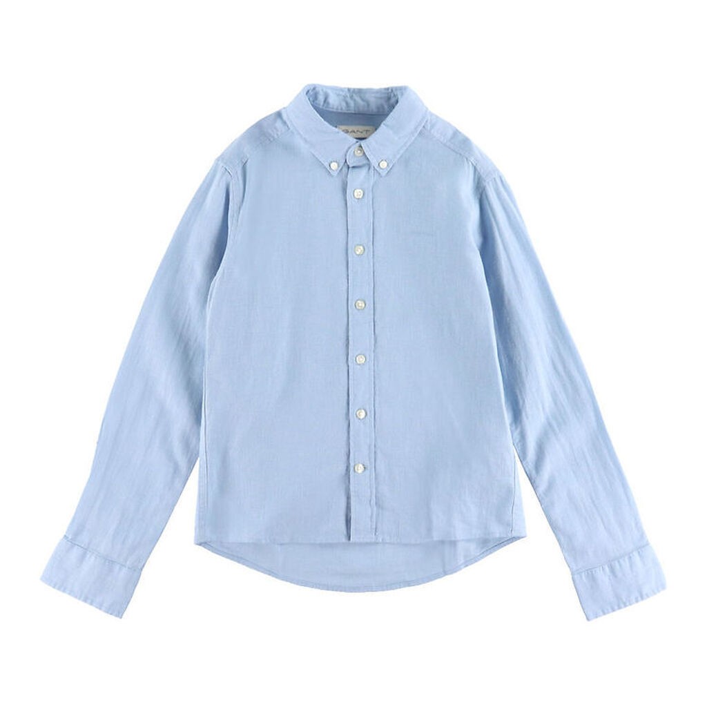 GANT Skjorte - Hør/Bomuld - Fresh Blue