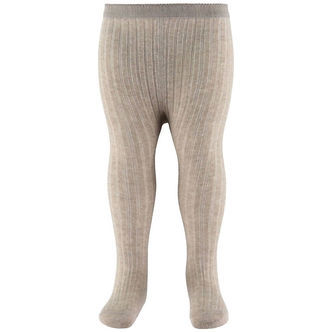 MP Strømpebukser - Rib - Lysebrunmeleret