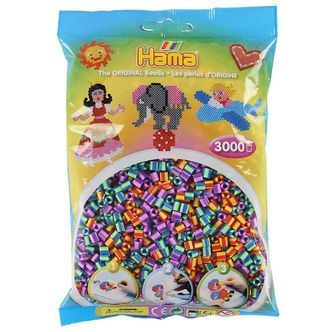 Hama Midi Perler - 3000 stk. - 92 Stribet