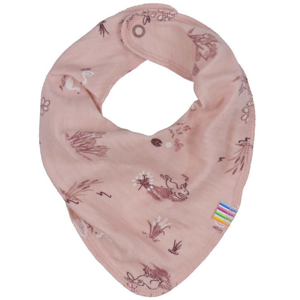 Joha Savlesmæk - Uld/Bambus - Lyserød m. Print