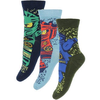 LEGOÂ® Ninjago Strømper - 3-pak - LwaGan - Blå