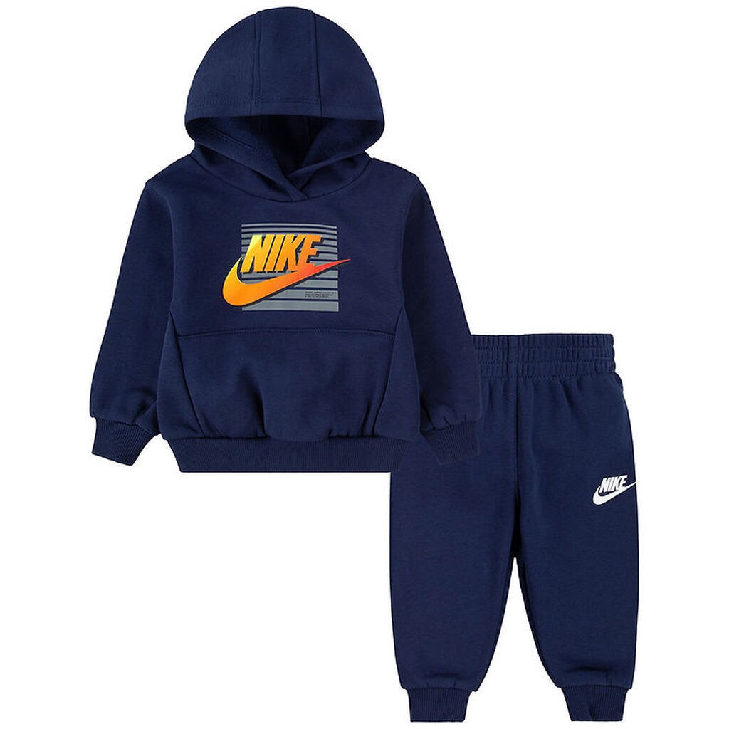 Nike Sweatsæt - Midnight Navy m. Orange