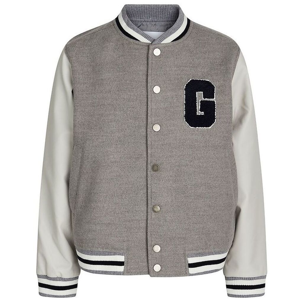 Grunt Bomberjakke - Sune - Gråmeleret m. Lysegrå