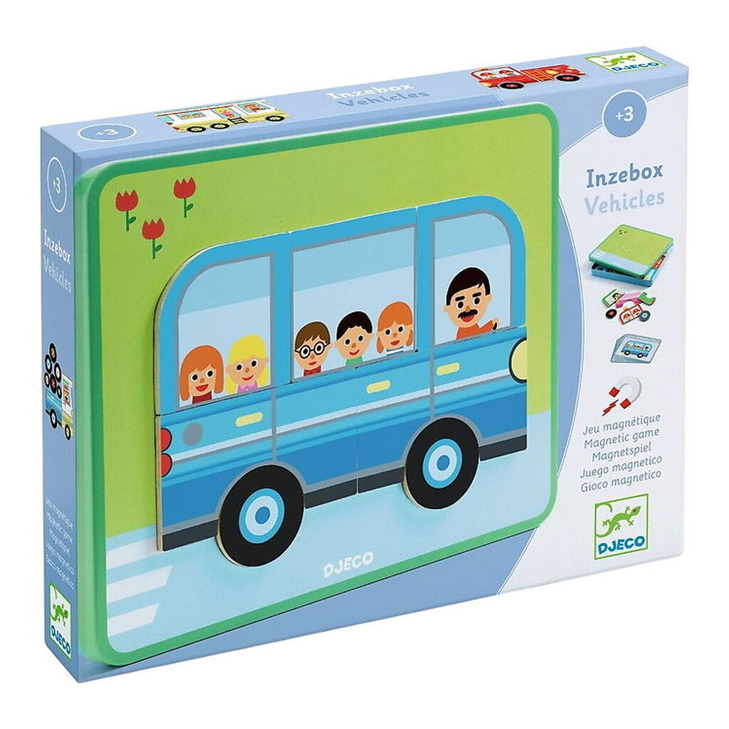 Djeco Magnetlegetøj - Inzebox Vehicles