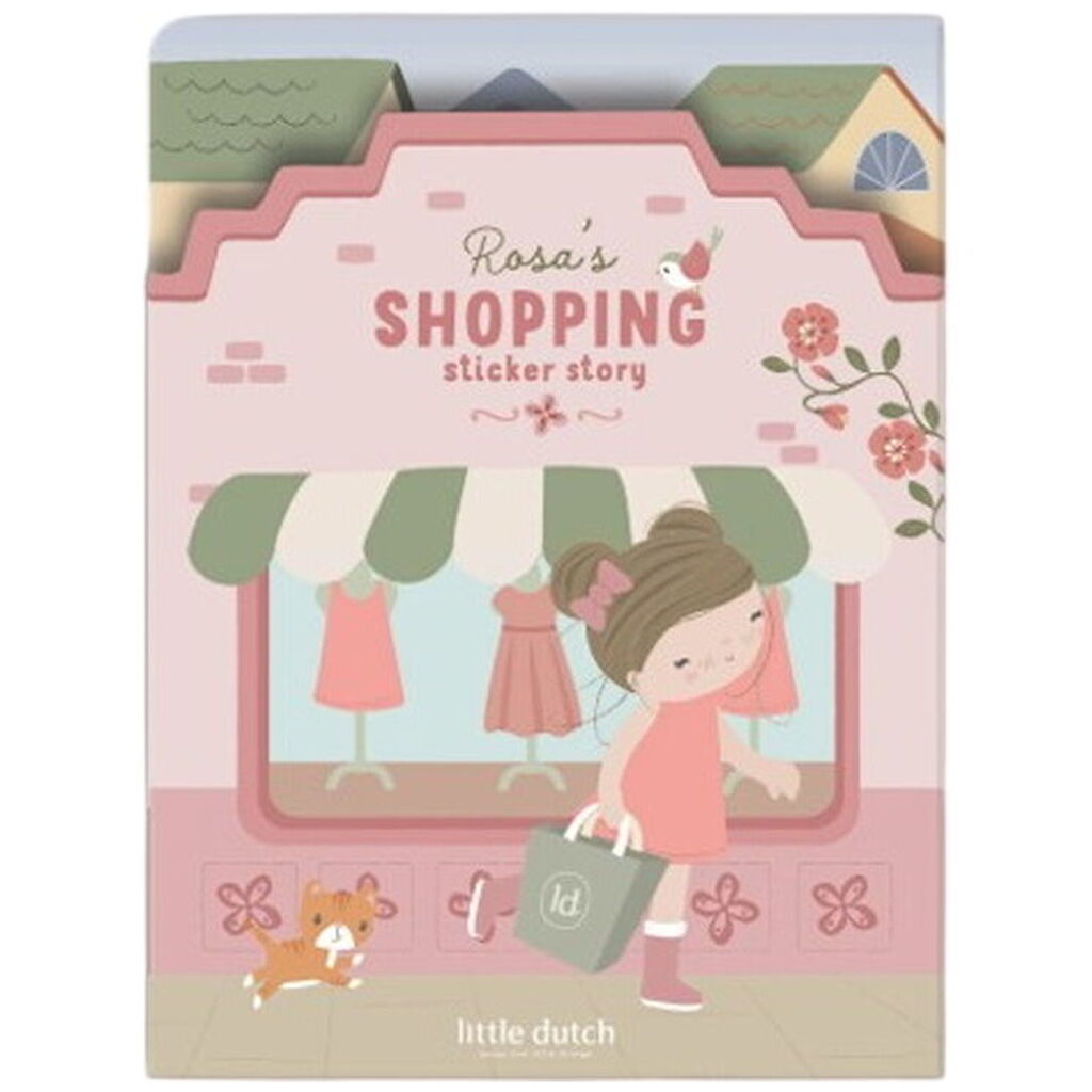Little Dutch Bog m. Klistermærker - Rosa