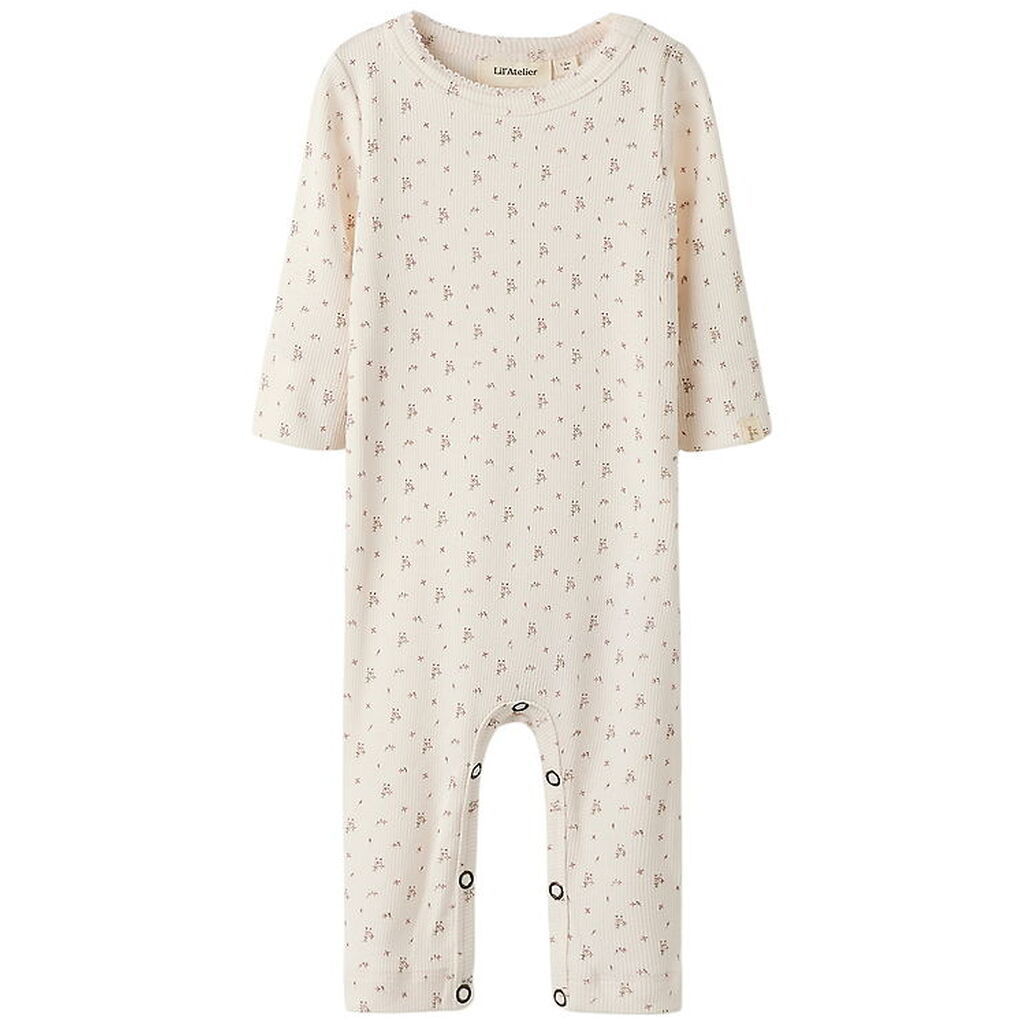 Lil Atelier Natdragt - Rib - NbfGago - Almost Mauve/Flowers