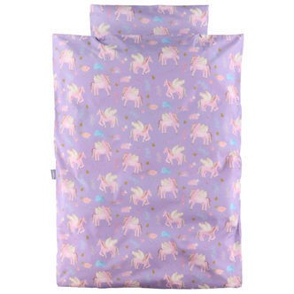 Nørgaard Madsens Sengetøj - Baby - Lilla m. Enhjørning