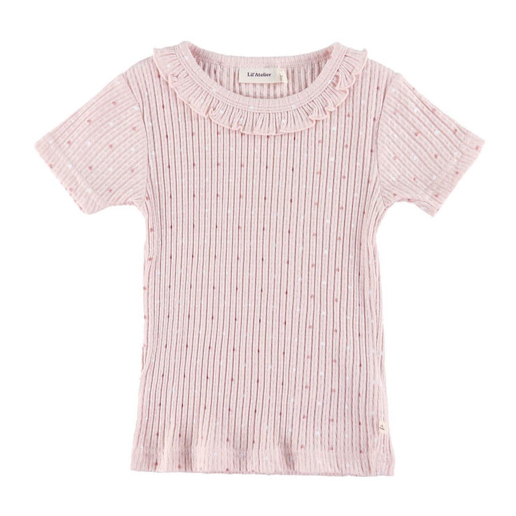 Lil' Atelier T-shirt - Rib - NmfHulla - Peach Blush