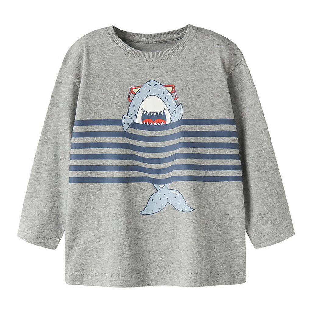 Name It Bluse - NmmVilasse - Grey Melange/Shark