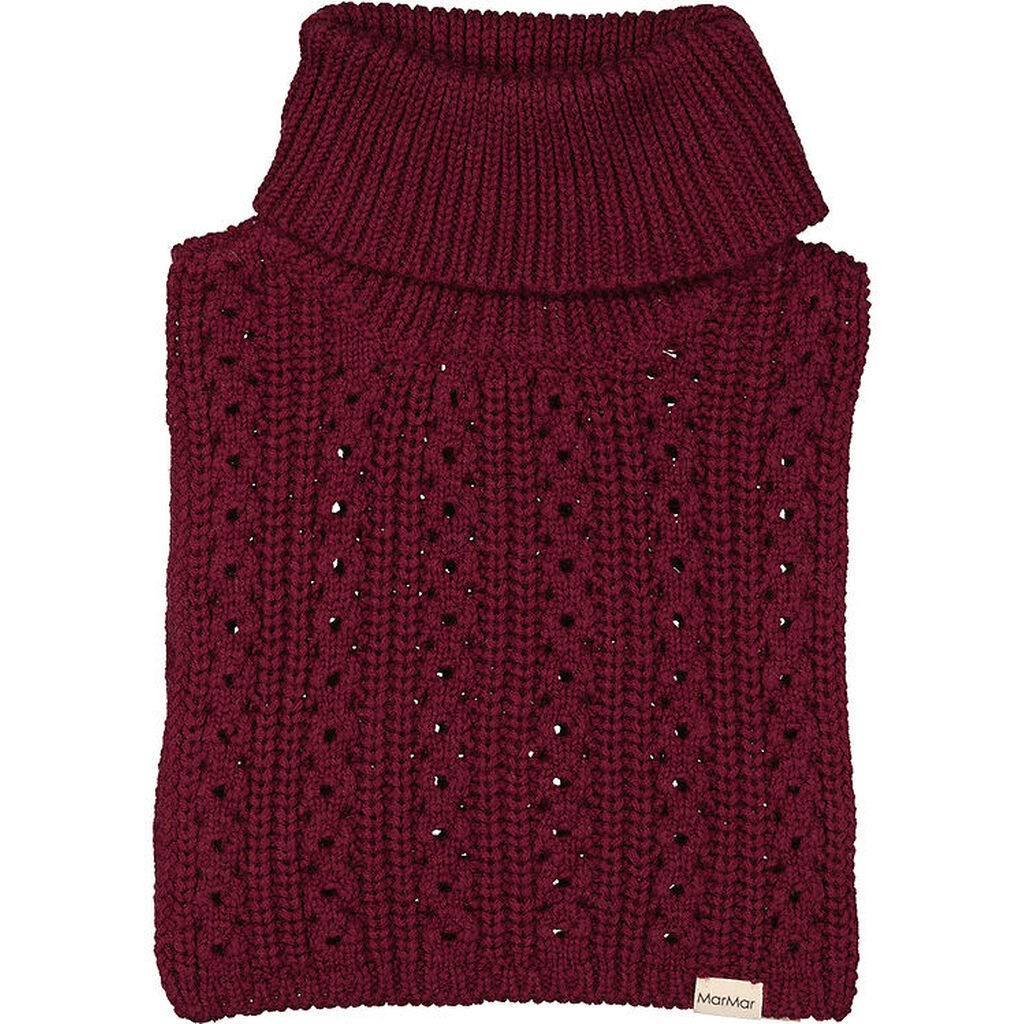 MarMar Halsedisse - Strik - Arna - Deep Ruby m. hulmønster