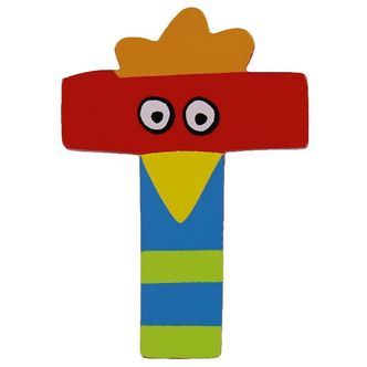 Petit Jour Paris Crazy Bird Bogstav - T - Rød