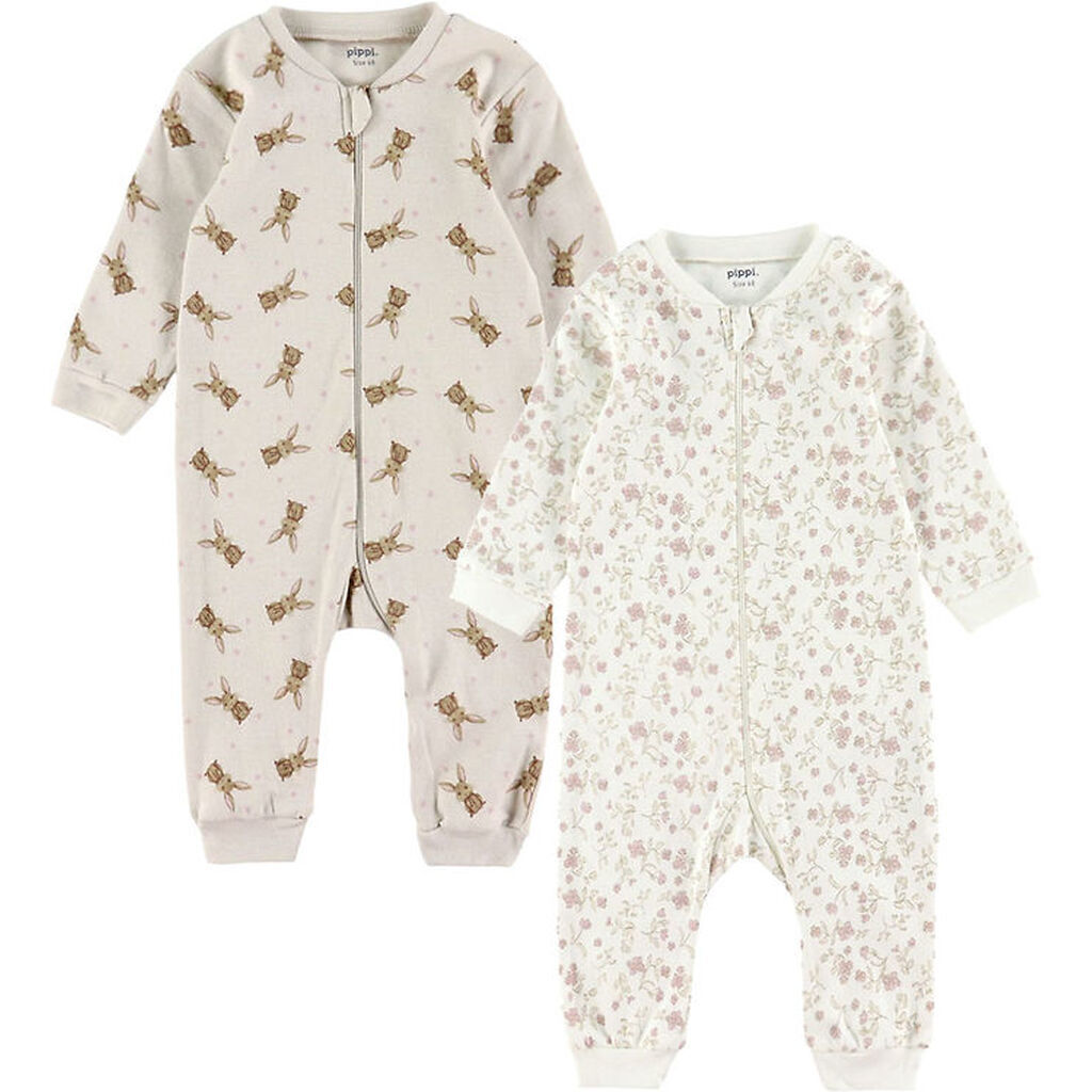 Pippi Baby Heldragter - Natdragter - 2-pak - Violet Ice