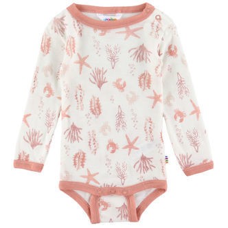 Joha Body l/æ - Uld - Lyserød m. Print