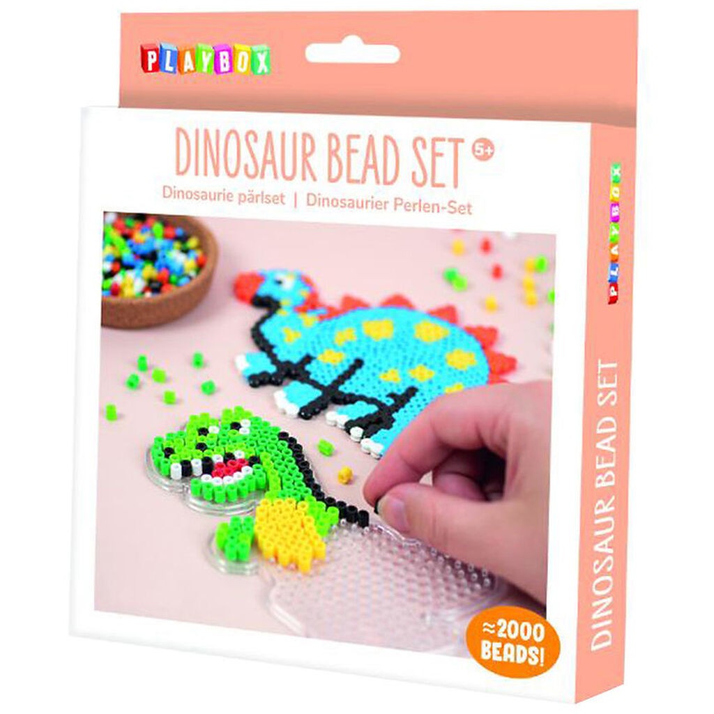 Playbox Perlesæt - 2000 stk. - Dinosaurer
