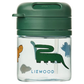 Liewood Kop m. Sugerør - Pavia - 280 ml - Dinosaurs/Mist