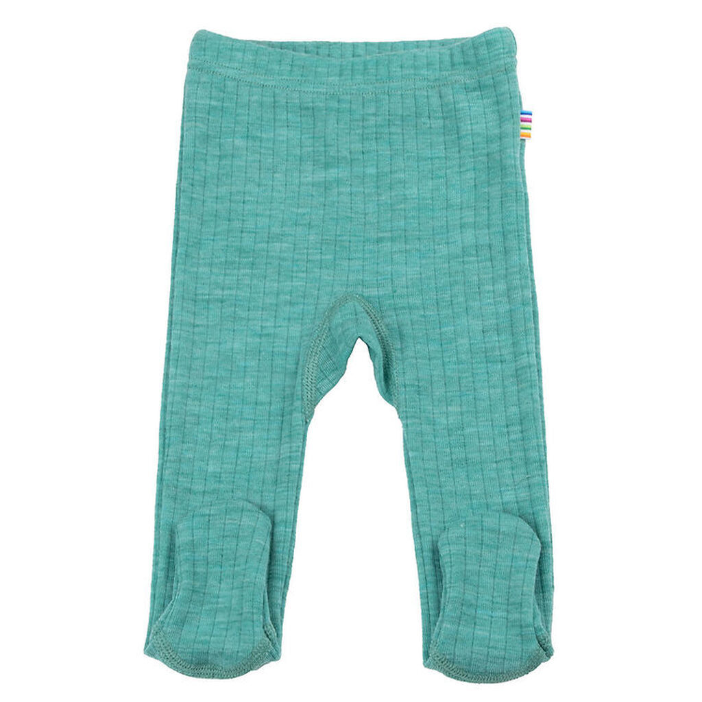 Joha Leggings m. Fødder - Uld - Grøn