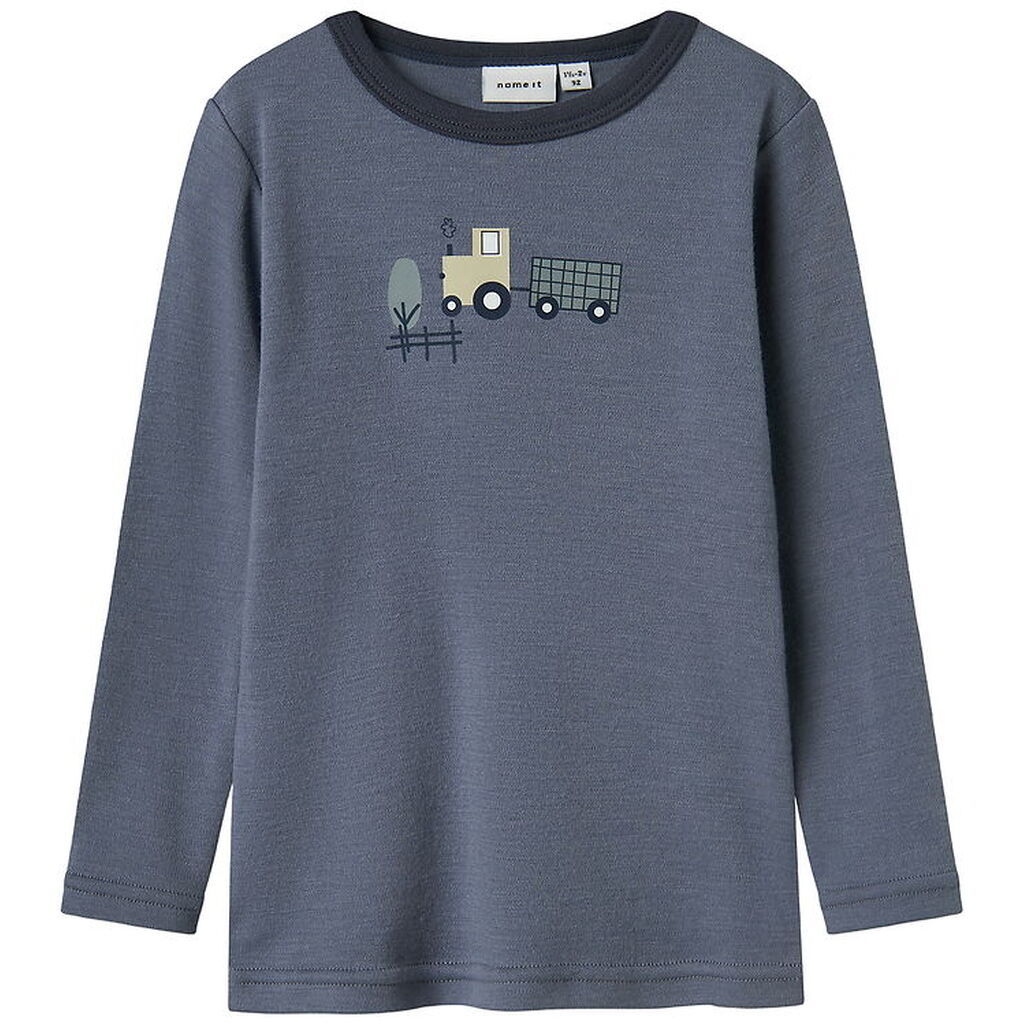 Name It Bluse - Uld - NmmWillit - Folkstone Gray/Tractor