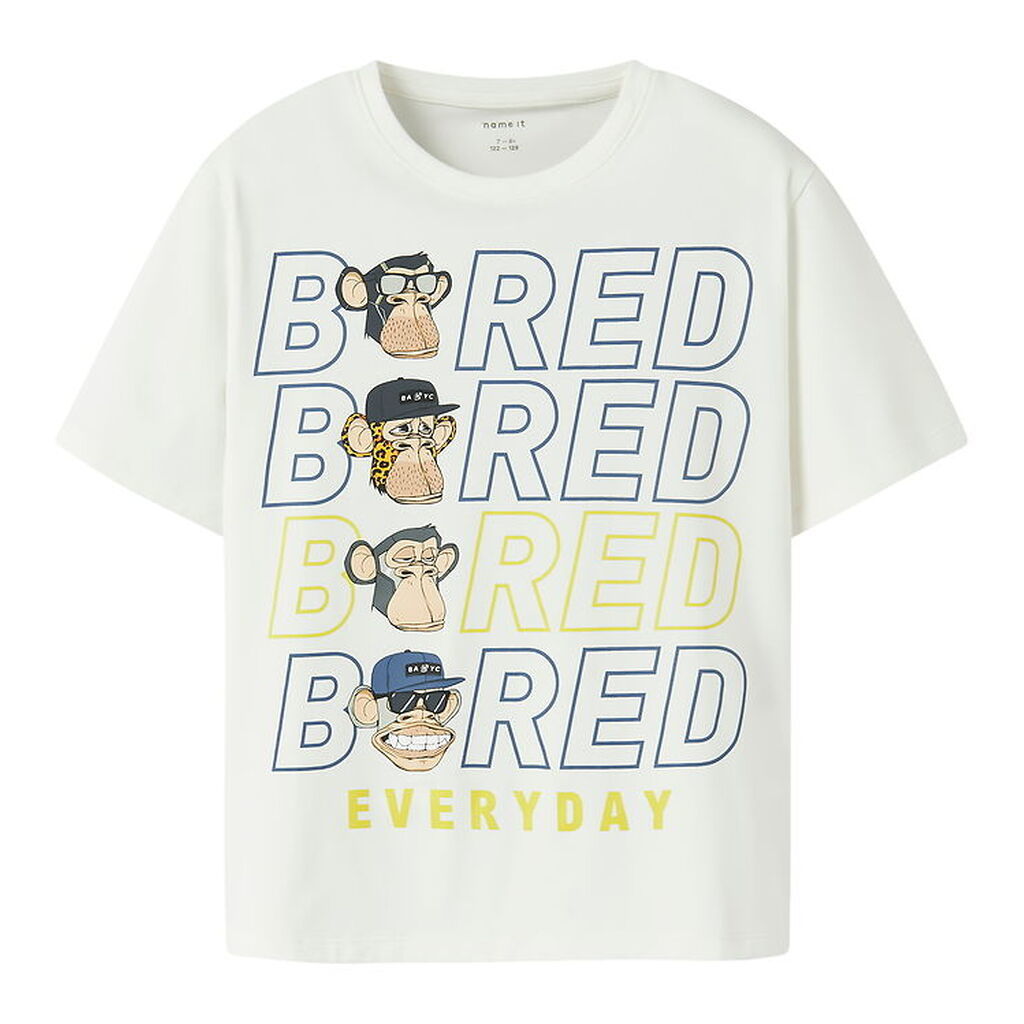 Name It T-shirt - NkmDrey - Bod - Cloud Dancer